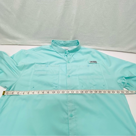 Columbia Men's PFG Button up Short Sleeve XL Shirt Omni-Shade Vented Fishing - Picture 10 of 15